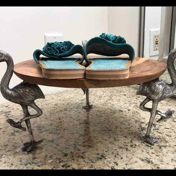 🎉HP🎉 MUSSE & CLOUD Aqua / Turquoise Suede Sandal 7.5 - Picture 5 of 6